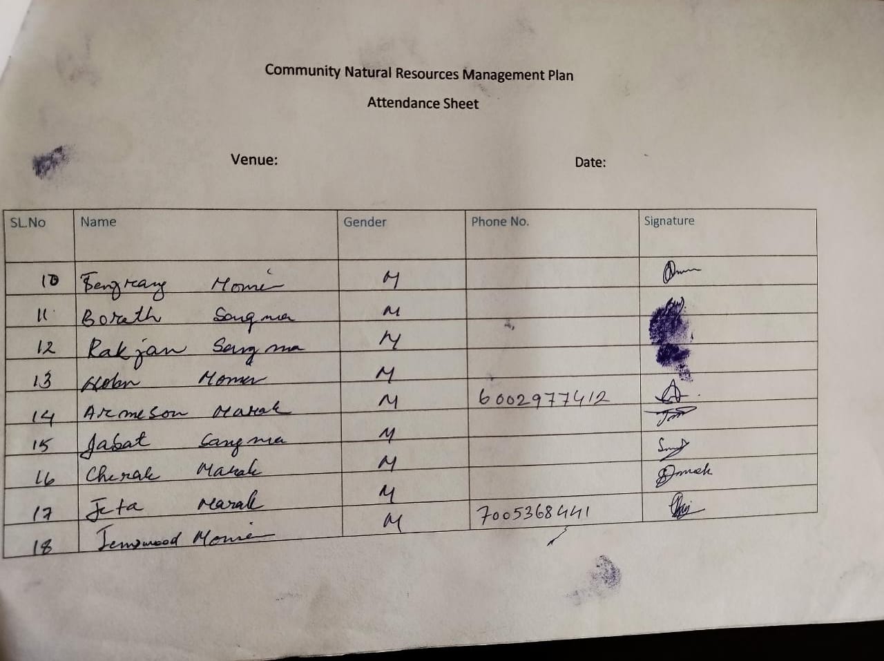 Chinabat Barikgre Attendance 2
